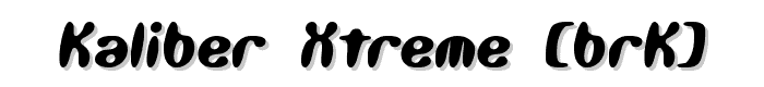 Kaliber Xtreme (BRK) font
